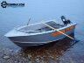 Алюминиевая лодка Wellboat-42 румпельное управление
