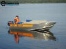 Алюминиевая лодка Wellboat-42 румпельное управление