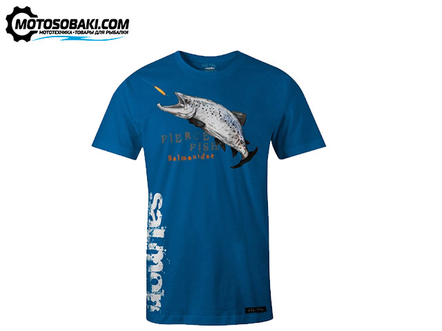 Футболка Fladen Hungry Salmon (синяя)