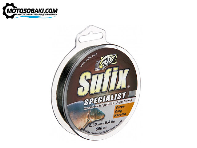 Леска Sufix Specialist Carp 0.28 500 м (коричневая)