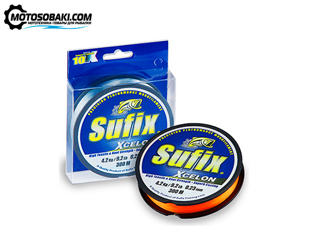 Леска Sufix Xcelon 0.45 100 м (прозрачная, серая, зеленая)
