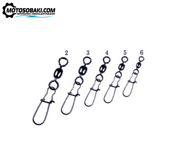 Вертлюг с застежкой Grane Swivel W/Duo Lock Snap (№2-6, тест 10-18 кг)