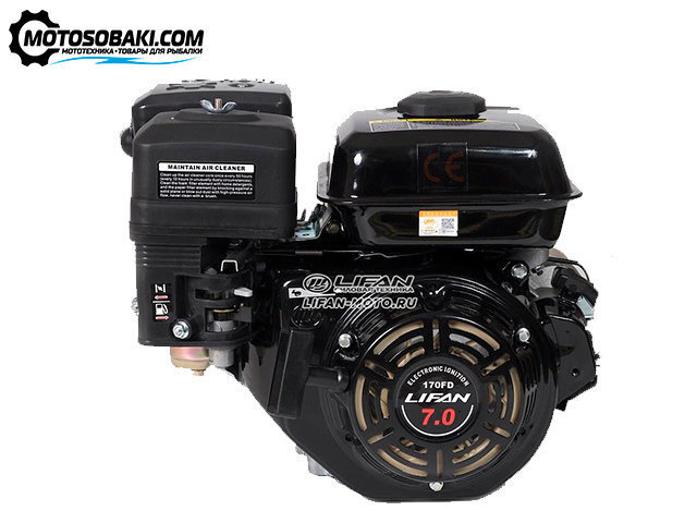 Двигатель Lifan 170F-R D20 3А (7 л.с.)