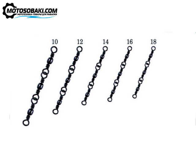Вертлюги Волжанка Joint Barrel Swivel 3 (№10-16, тест 8-15 кг)