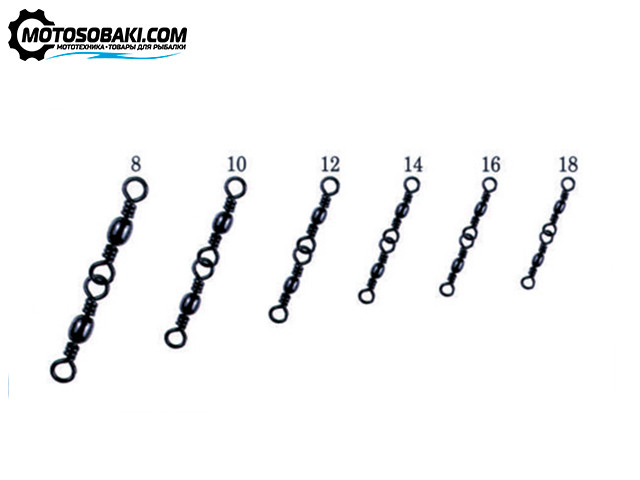 Вертлюги Волжанка 2 Joint Barrel Swivel (№8-16, тест 8-24 кг)