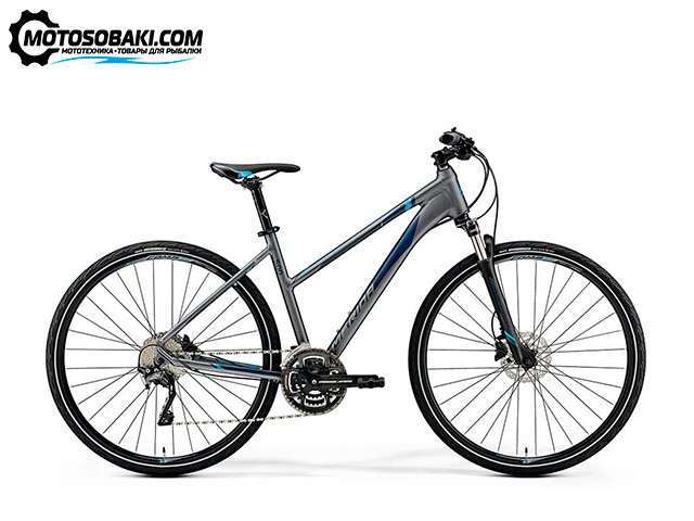 Велосипед Merida Crossway 500 Lady MattDarkSilver/Blue/DarkBlue 2019 