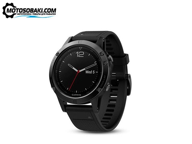 Мультиспортивные часы Garmin Fenix 5 Sapphire с GPS (черн. ремешок)