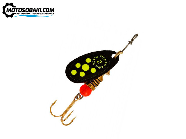 Блесна вращающаяся Mepps BLACK FURY 2  Black/Chartreuse