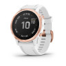 Мультиспортивные часы Garmin Fenix 6S PRO с GPS, роз. золото с белым ремешком