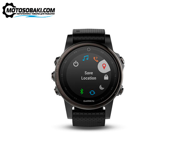 Мультиспортивные часы Garmin Fenix 5S Sapphire с GPS (черные)