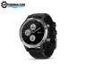 Мультиспортивные часы Garmin Fenix 5 PLUS Glass (серебристые с черным ремешком)